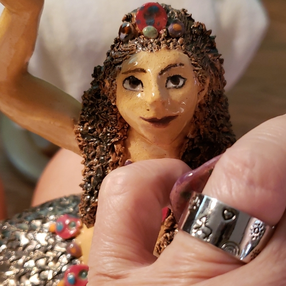 Hand Crafted Jewelry - “Strong” Stamped S925 silver artistic band